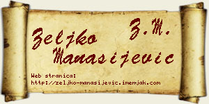 Željko Manasijević vizit kartica